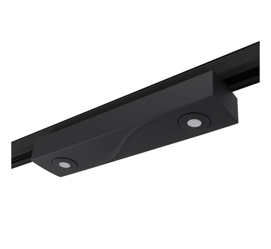 3W Non maintained LED emergency light fitting for 3 circuit track EMLEDTRM Black