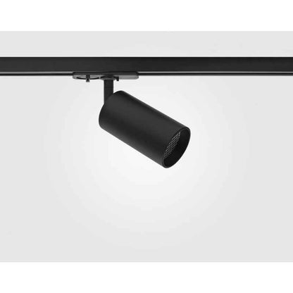 Black Track Light Fitting Shooter GU10 - Single Circuit Track Light Matt Black Honeycombed Louvre