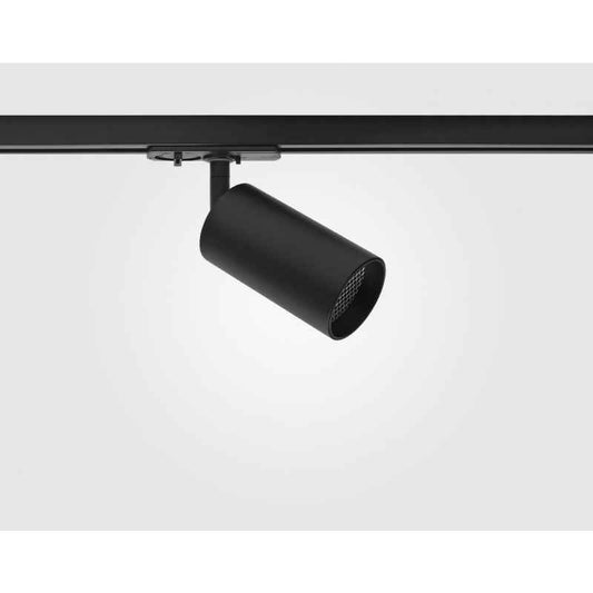 Black Track Light Fitting Shooter GU10 - Single Circuit Track Light Matt Black Honeycombed Louvre