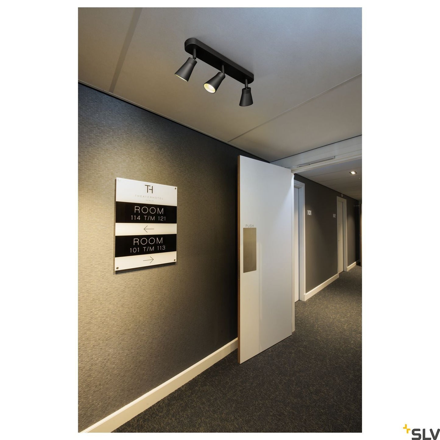 SLV AVO CW Triple, Indoor surface-mounted wall and ceiling light, QPAR51, black, max. 50W 1000892