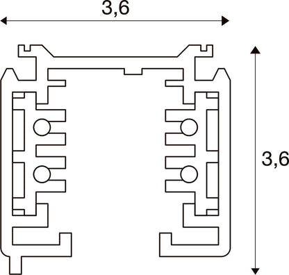 SLV S-TRACK track, PHASE, 1 m, white 1001375