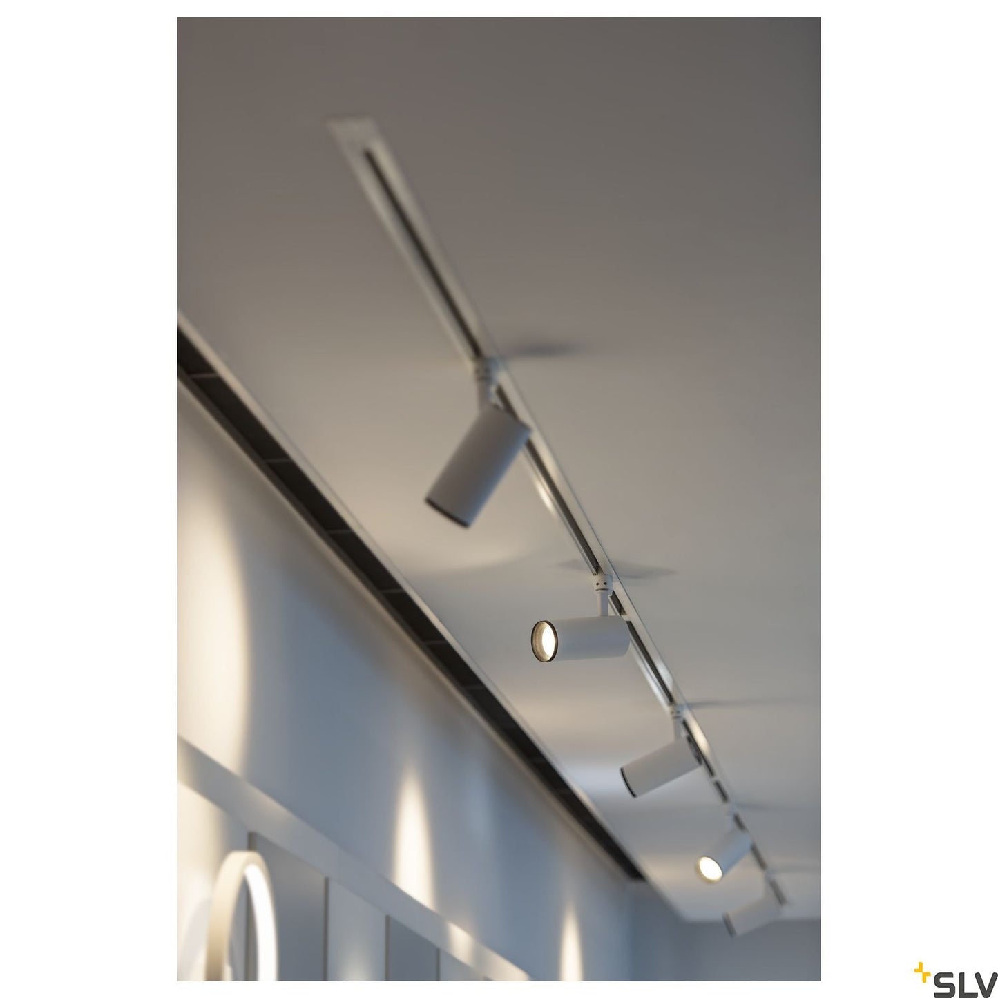 SLV EUTRAC 3-circuit recessed track, traffic white, 2m 1001531