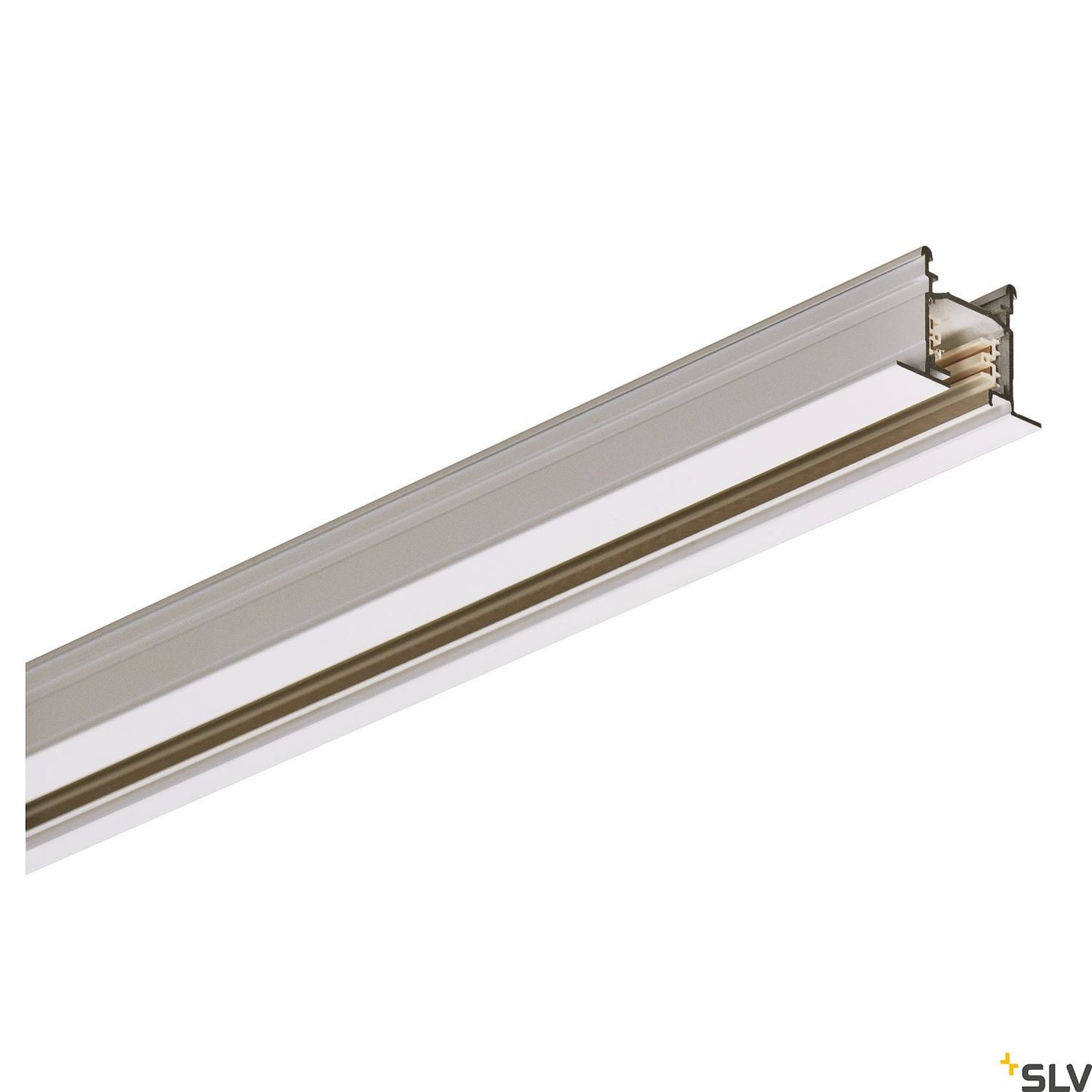 SLV EUTRAC 3-circuit recessed track, traffic white, 2m 1001531