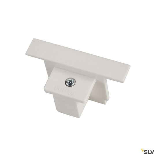 SLV EUTRAC end cap for 3-circuit recessed track, traffic white 1001538
