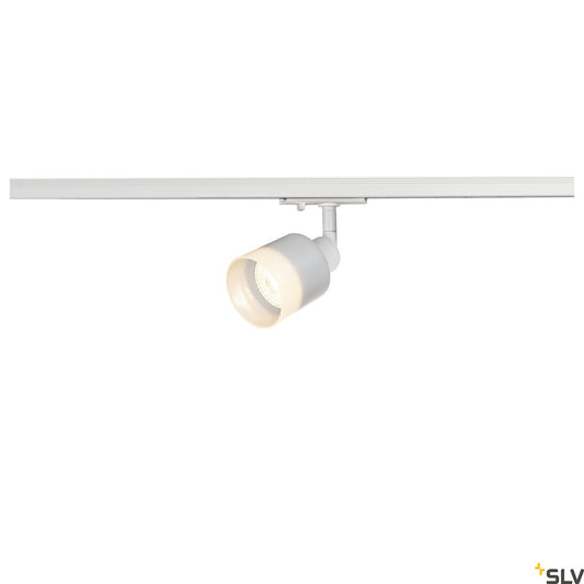 White Adjustable Track Spot, SLV PURI TRACK SPOT, QPAR51 glass, white 50W, for Single Circuit White Track Lighting, 1001869