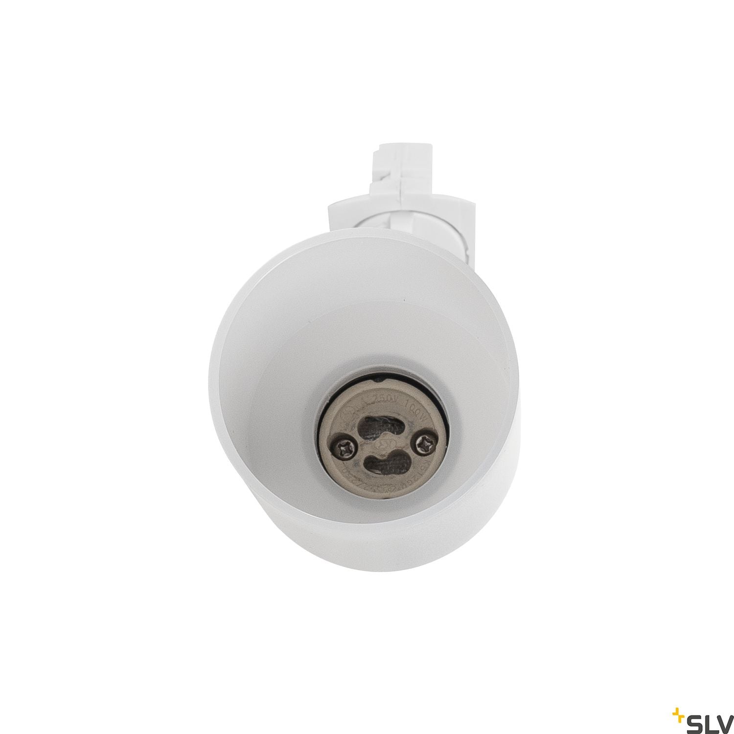 White Adjustable Track Spot, SLV PURI TRACK SPOT, QPAR51 glass, white 50W, for Single Circuit White Track Lighting, 1001869