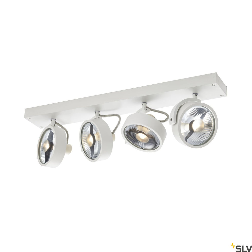 SLV KALU CW, indoor surface-mounted wall and ceiling light, quad, QPAR111 white 4x75W 1002024