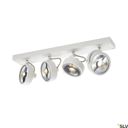 SLV KALU CW, indoor surface-mounted wall and ceiling light, quad, QPAR111 white 4x75W 1002024
