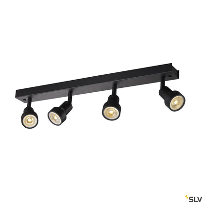 SLV PURI CW, Indoor surface-mounted wall and ceiling light, quad, QPAR51, black, 4x50W 1002029