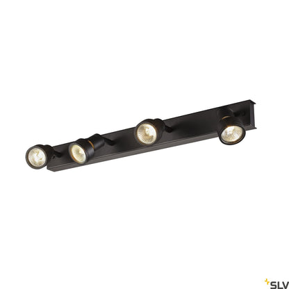 SLV PURI CW, Indoor surface-mounted wall and ceiling light, quad, QPAR51, black, 4x50W 1002029
