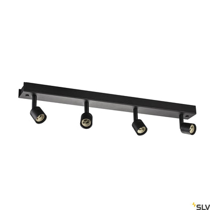 SLV PURI CW, Indoor surface-mounted wall and ceiling light, quad, QPAR51, black, 4x50W 1002029
