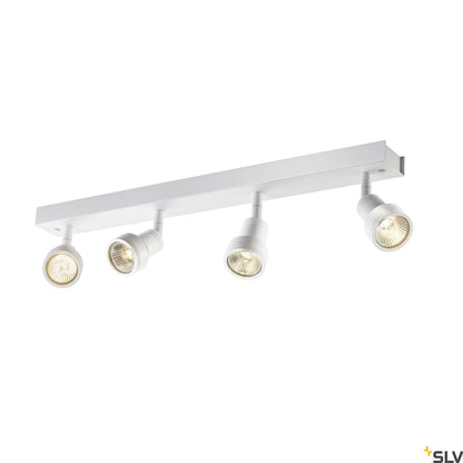 SLV PURI CW, Indoor surface-mounted wall and ceiling light, quad, QPAR51, white, 4x50W 1002030