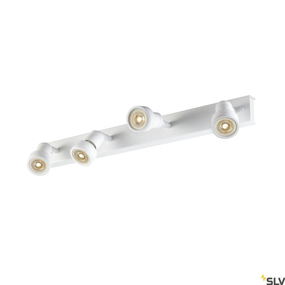 SLV PURI CW, Indoor surface-mounted wall and ceiling light, quad, QPAR51, white, 4x50W 1002030