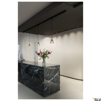 SLV PARA CONE GL GU10, black / transparent pendant light 1006159
