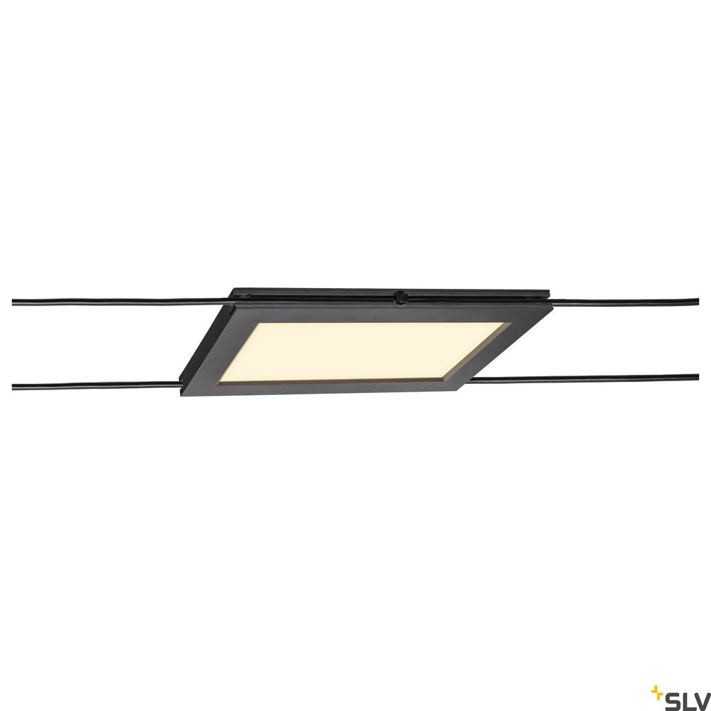 SLV PLYTTA rectangular cable luminaire for the TENSEO low voltage cable system 2700K black 1002864