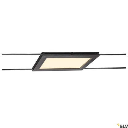 SLV PLYTTA rectangular cable luminaire for the TENSEO low voltage cable system 2700K black 1002864