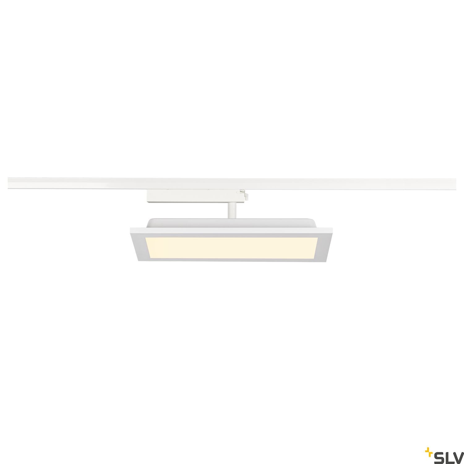 White SLV PANEL TRACK Light, square 150x300mm, 18W 3000K, for Single Circuit White Track Lighting, 1004934