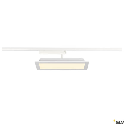 White SLV PANEL TRACK Light, square 150x300mm, 18W 3000K, for Single Circuit White Track Lighting, 1004934