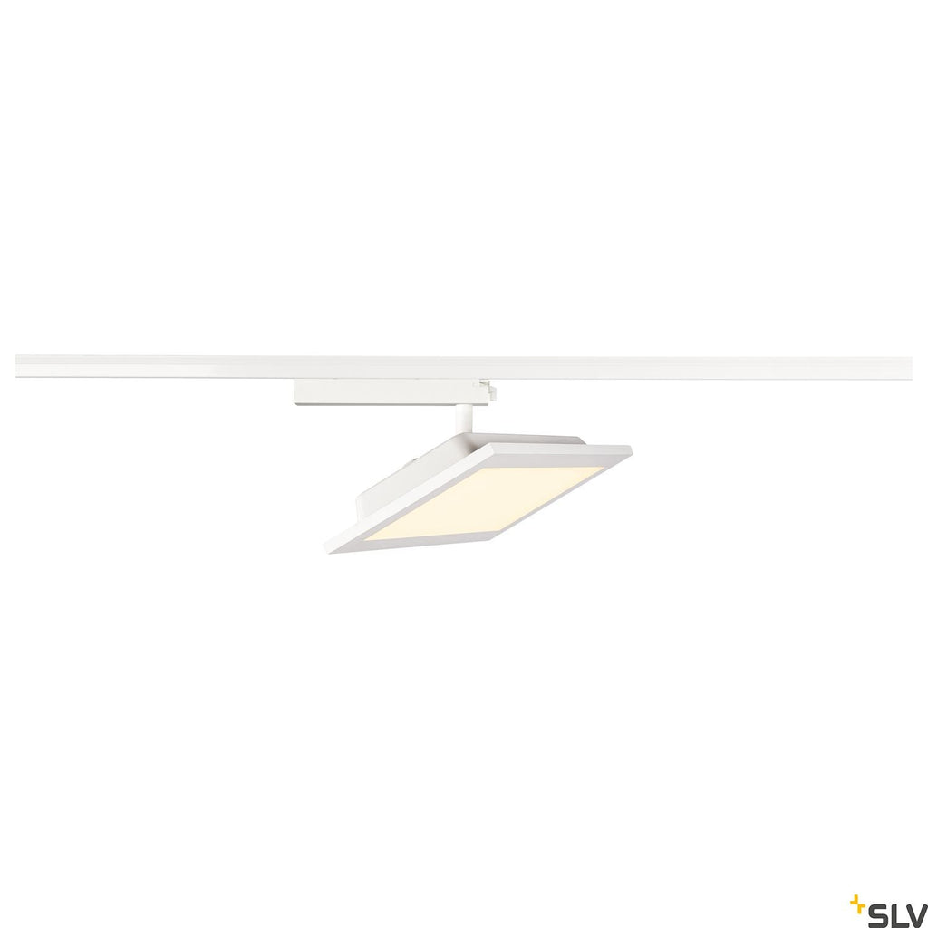 White SLV PANEL TRACK Light, square 150x300mm, 18W 3000K, for Single Circuit White Track Lighting, 1004934