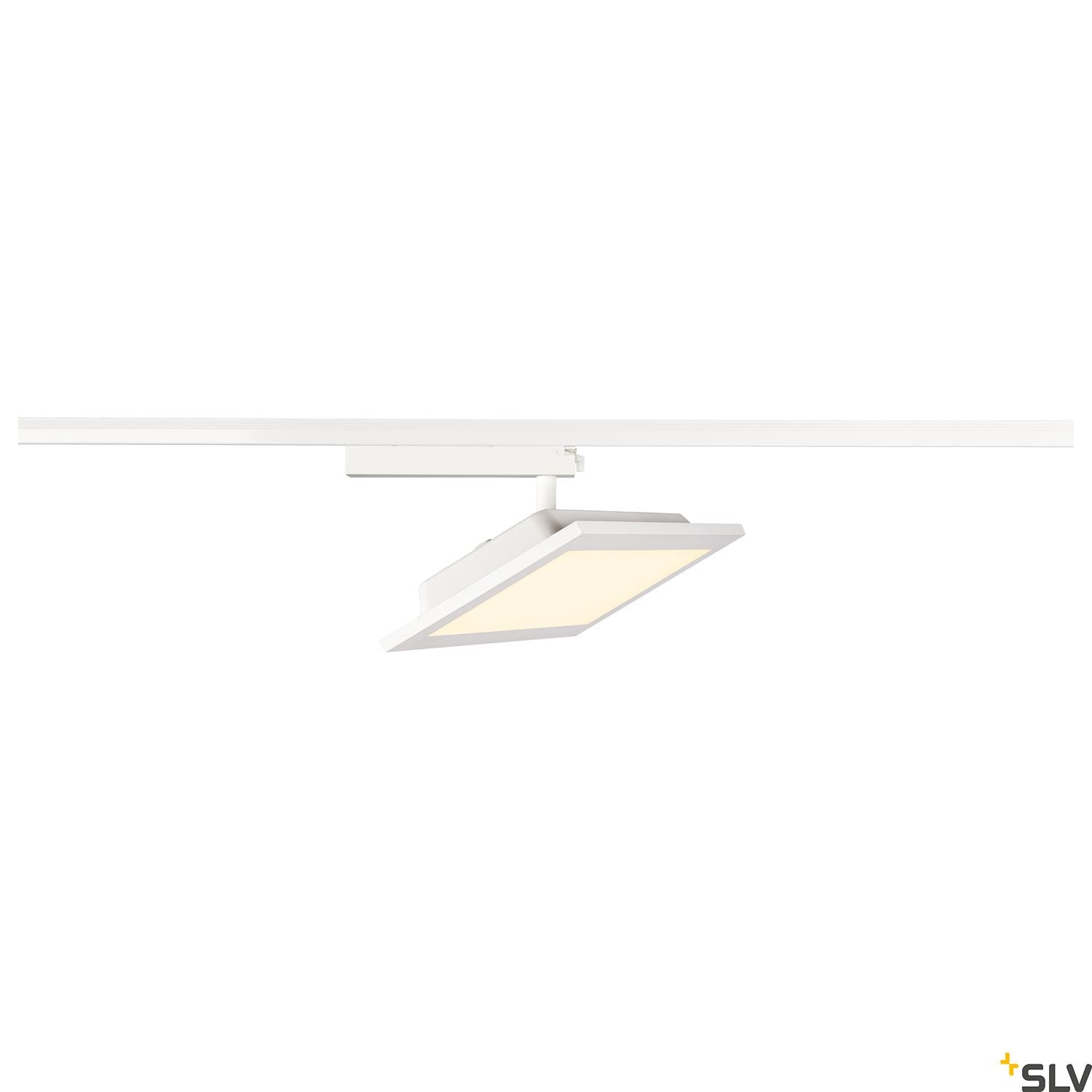 White SLV PANEL TRACK Light, square 150x300mm, 18W 3000K, for Single Circuit White Track Lighting, 1004934