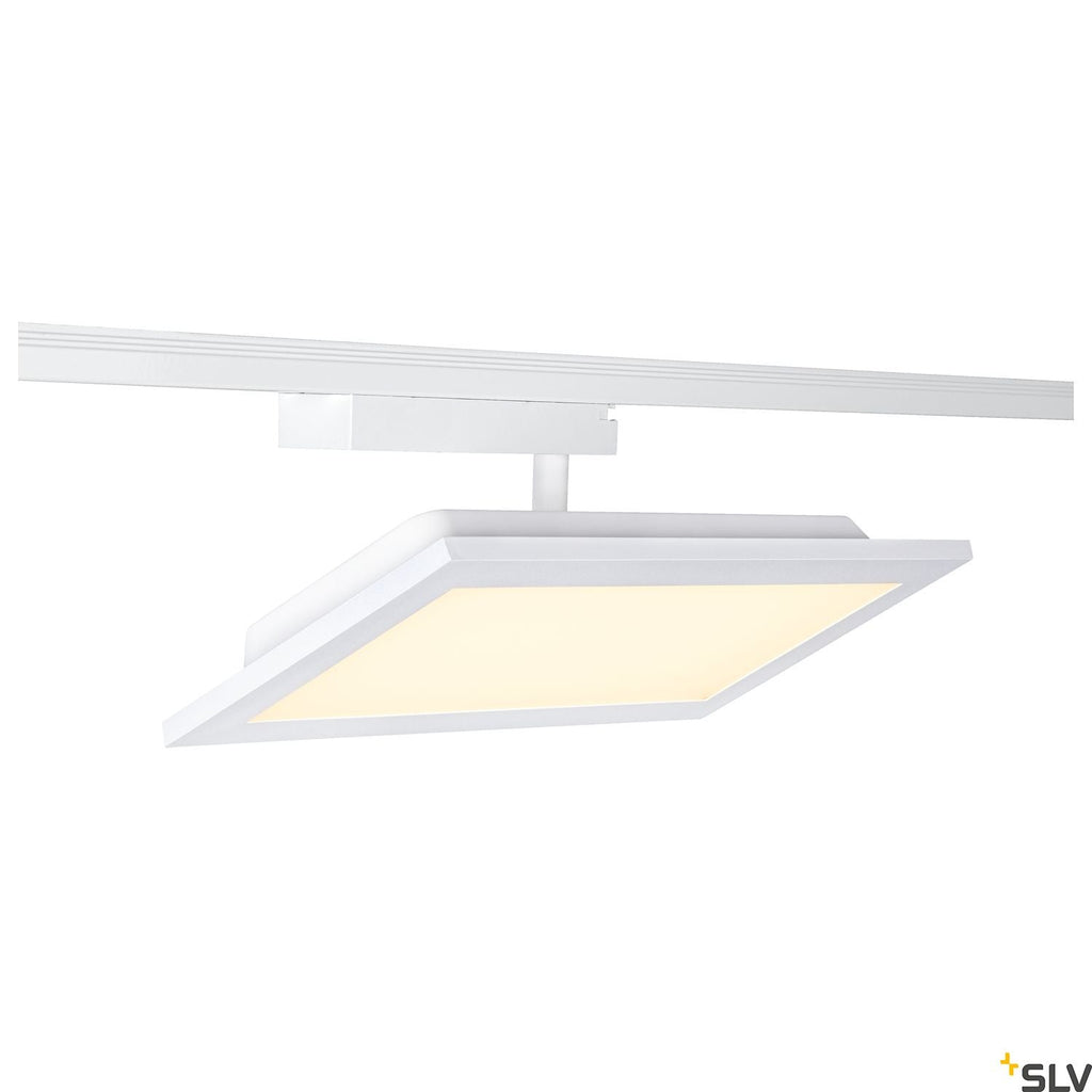 White SLV PANEL TRACK Light, square 150x300mm, 18W 3000K, for Single Circuit White Track Lighting, 1004934