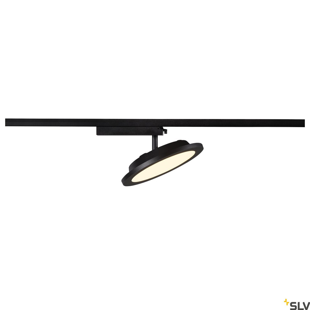 SLV PANEL TRACK round 200mm, 1-phase spot, black, 18W 3000K 1004935