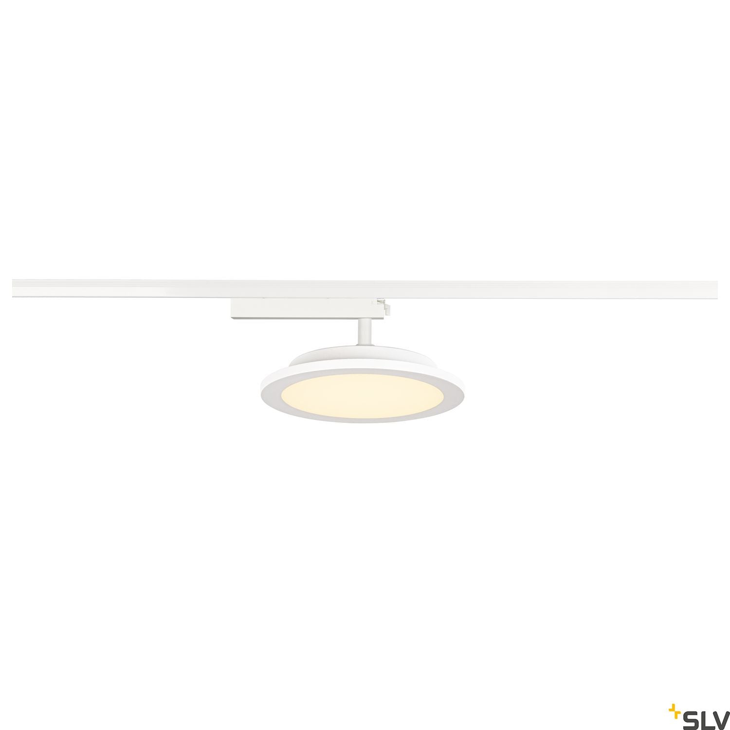 White Panel Track Light, SLV PANEL TRACK round 200mm, for Single Circuit White Track Lighting , 18W 3000K, 1004936