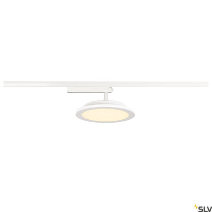 White Panel Track Light, SLV PANEL TRACK round 200mm, for Single Circuit White Track Lighting , 18W 3000K, 1004936