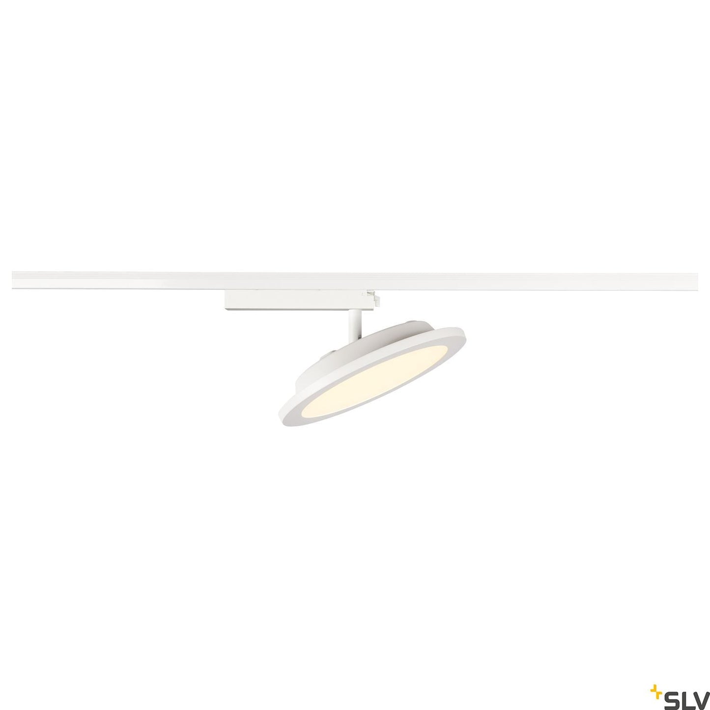 White Panel Track Light, SLV PANEL TRACK round 200mm, for Single Circuit White Track Lighting , 18W 3000K, 1004936