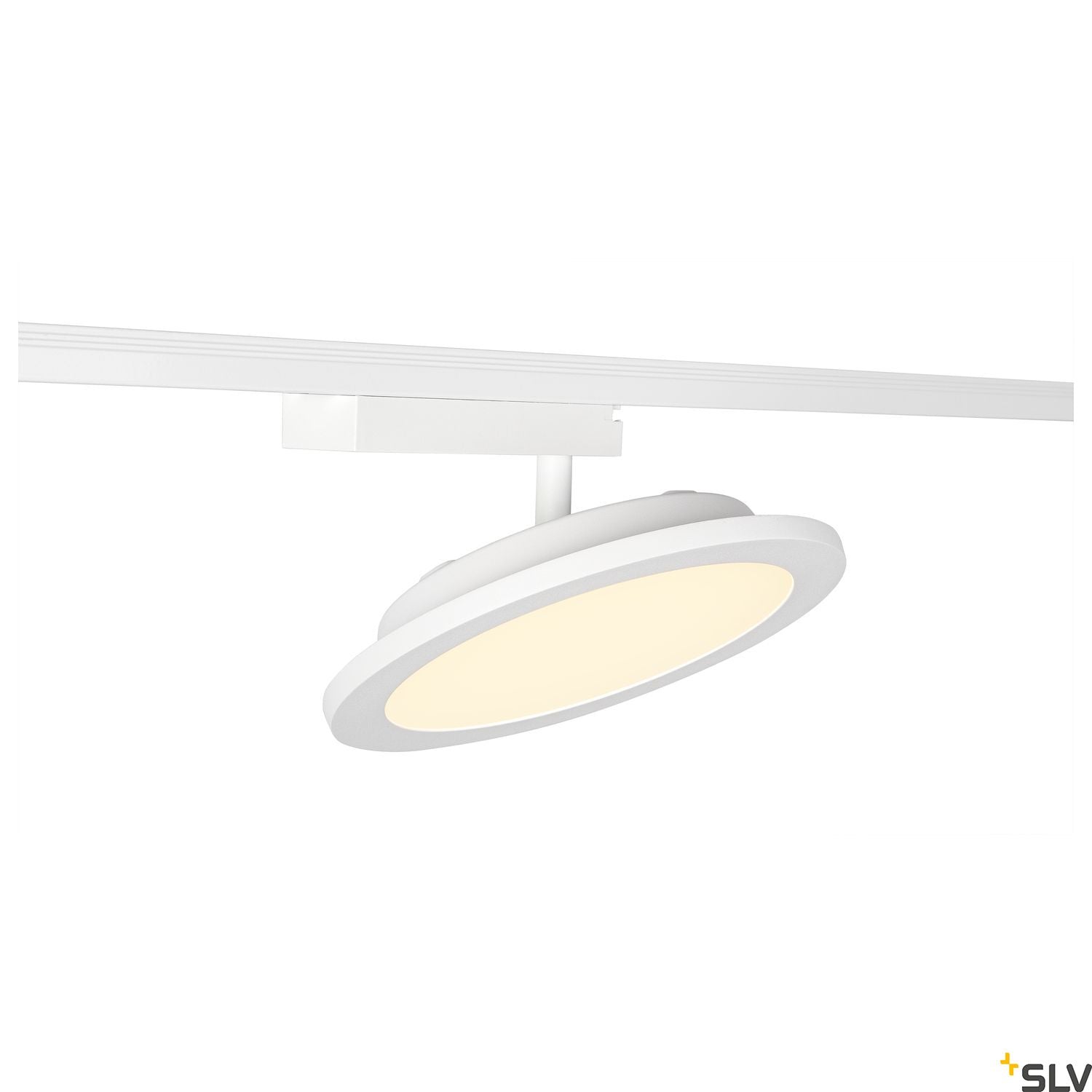 White Panel Track Light, SLV PANEL TRACK round 200mm, for Single Circuit White Track Lighting , 18W 3000K, 1004936