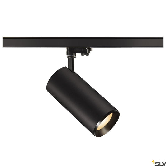 SLV NUMINOS Dimmable, black 3-phase spot, 36W 3000K 60° 1005731