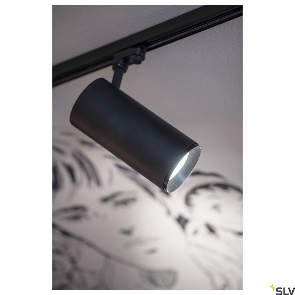 SLV NUMINOS Dimmable, black 3-phase spot, 36W 4000K 60° 1005737