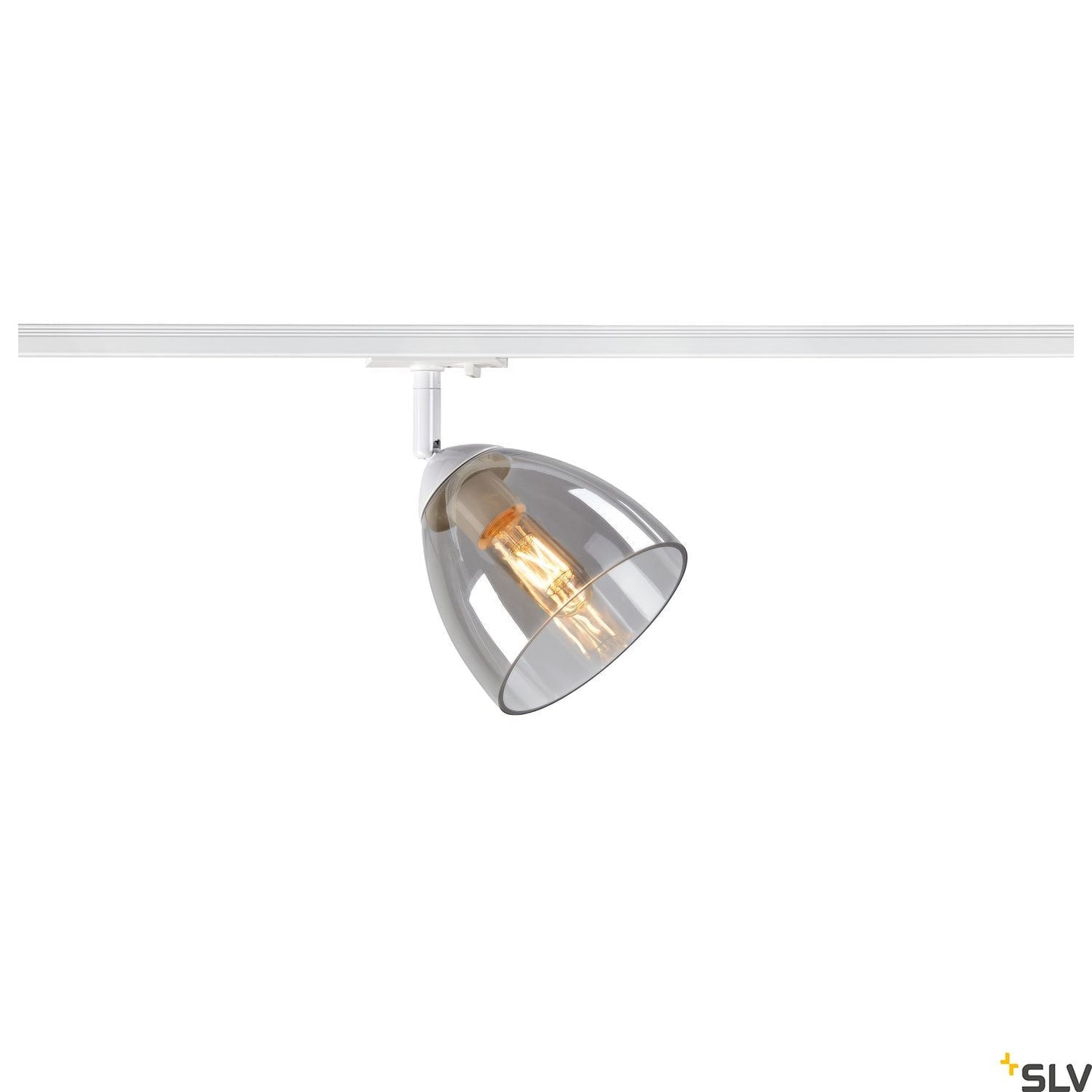 Reflector Track Spot, SLV PARA CONE GL GU10, white / transparent, for Single Circuit White Track Lighting, 1006156