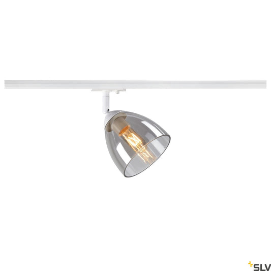 Reflector Track Spot, SLV PARA CONE GL GU10, white / transparent, for Single Circuit White Track Lighting, 1006156