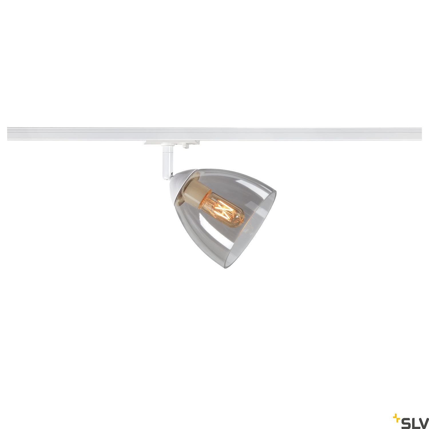 Reflector Track Spot, SLV PARA CONE GL GU10, white / transparent, for Single Circuit White Track Lighting, 1006156