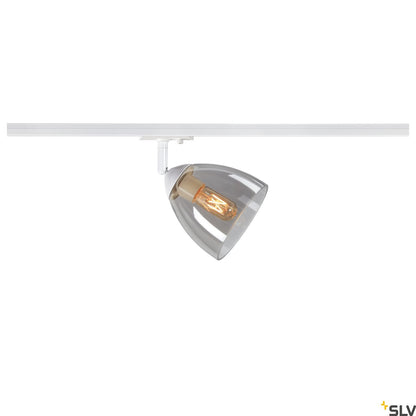 Reflector Track Spot, SLV PARA CONE GL GU10, white / transparent, for Single Circuit White Track Lighting, 1006156