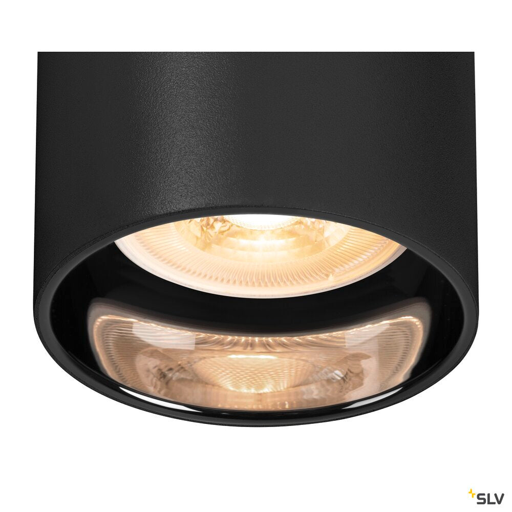 SLV ASTO TUBE, ceiling-mounted light, cylindrical, max. 2x10W, black 1006425