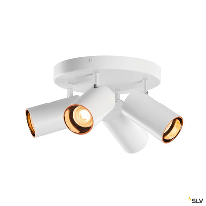 SLV ASTO TUBE, ceiling-mounted light, cylindrical, max. 4x10W, white 1006430