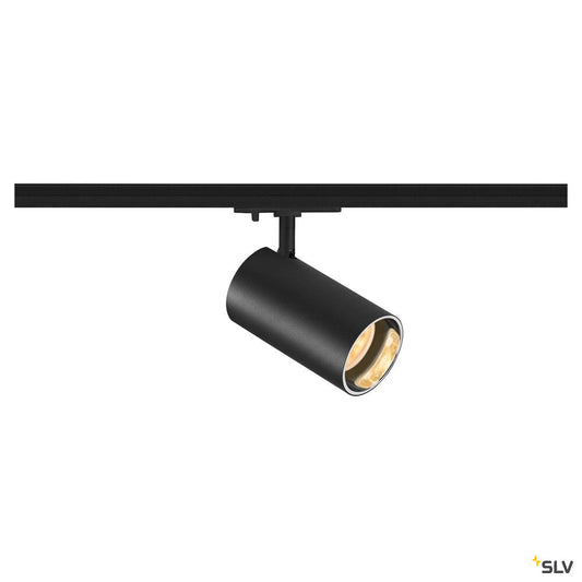 Black Track Light Fitting SLV ASTO TUBE Track Spot, 1-phase spot, GU10, black 1006445