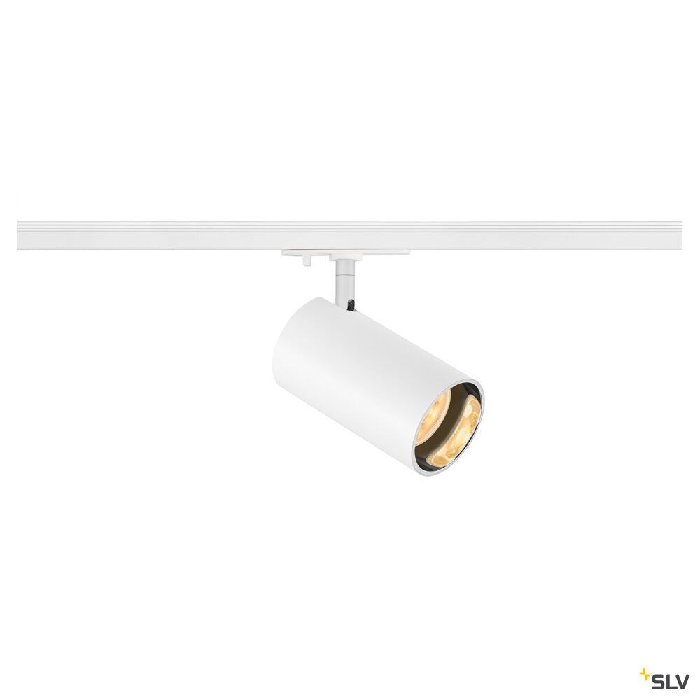 White GU10 Track Light Fitting, SLV ASTO TUBE , for Single Circuit White Track Lighting , 1006446