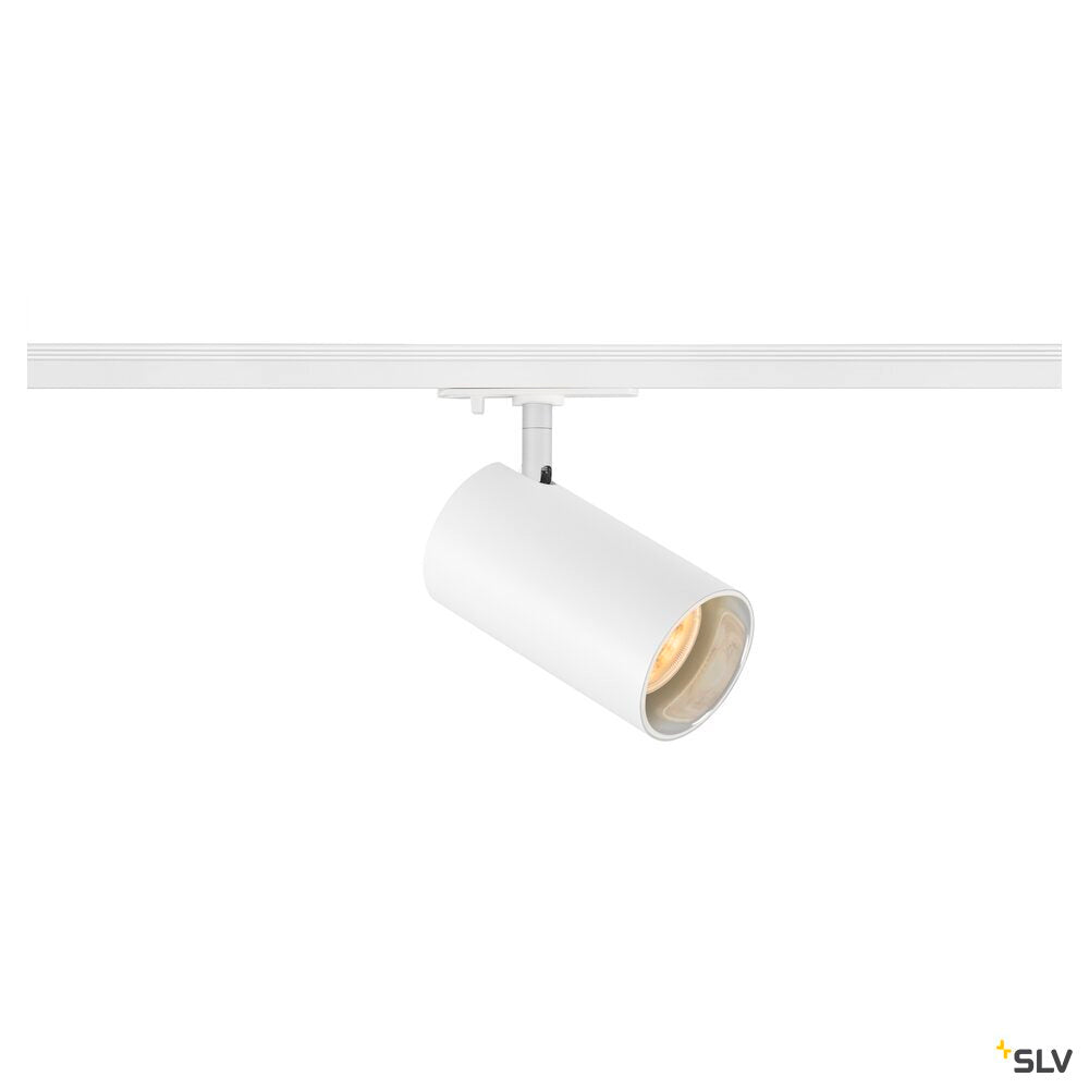 White GU10 Track Light Fitting, SLV ASTO TUBE , for Single Circuit White Track Lighting , 1006446