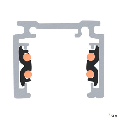 SLV 1m surface mounting track, 48V TRACK, black, DALI 1006541