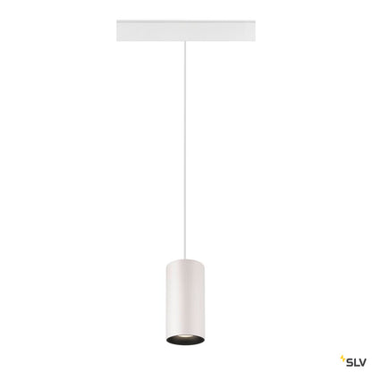 SLV NUMINOS® S, 48V pendant light, pendant length 150 cm, 4000 K, 55°, DALI 2, matt white / matt black 1006864