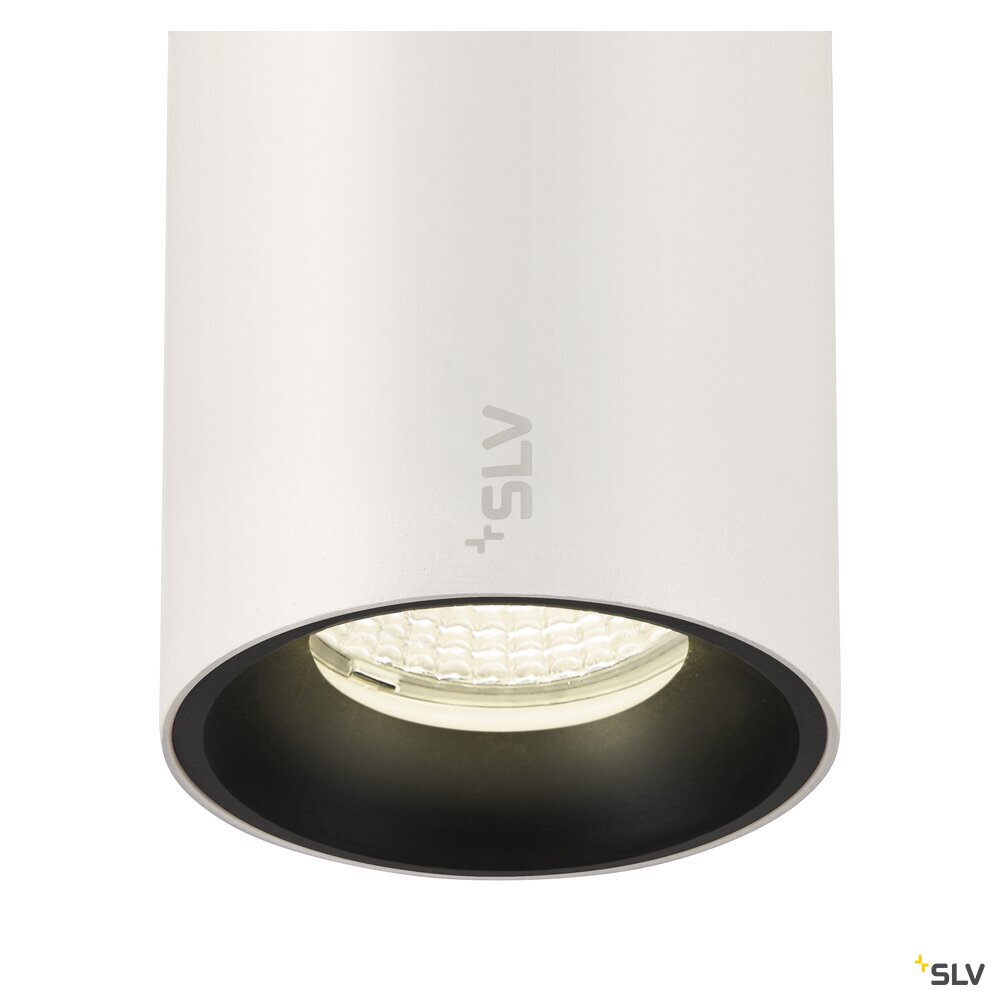 SLV NUMINOS® S, 48V pendant light, pendant length 150 cm, 4000 K, 55°, DALI 2, matt white / matt black 1006864