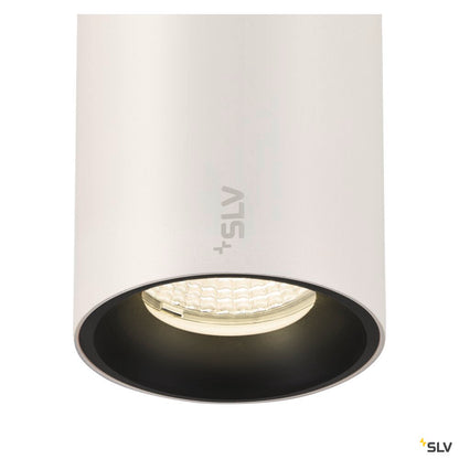 SLV NUMINOS® S, 48V pendant light, pendant length 150 cm, 4000 K, 55°, DALI 2, matt white / matt black 1006864