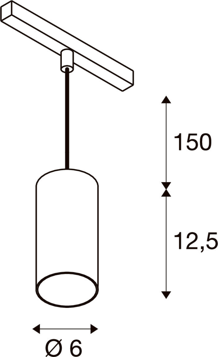 SLV NUMINOS® S, 48V pendant light, pendant length 150 cm, 4000 K, 55°, DALI 2, matt white 1006865