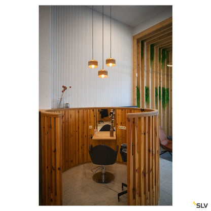 SLV PANTILO ROPE 19, pendant light, 250cm, E27, 15W, gold 1007597