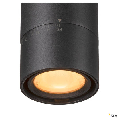 SLV Trackspot V 3Ph. 10/15/20W CCT  24°-60 Degree Zoom Track Light black 1007655