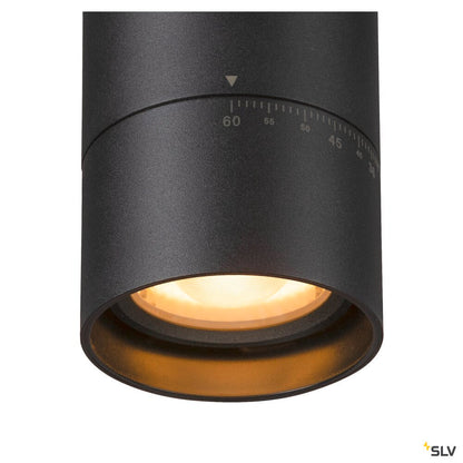 SLV Trackspot V 3Ph. 25/30/35W CCT 24°-60° Zoom Track Light black 1007657