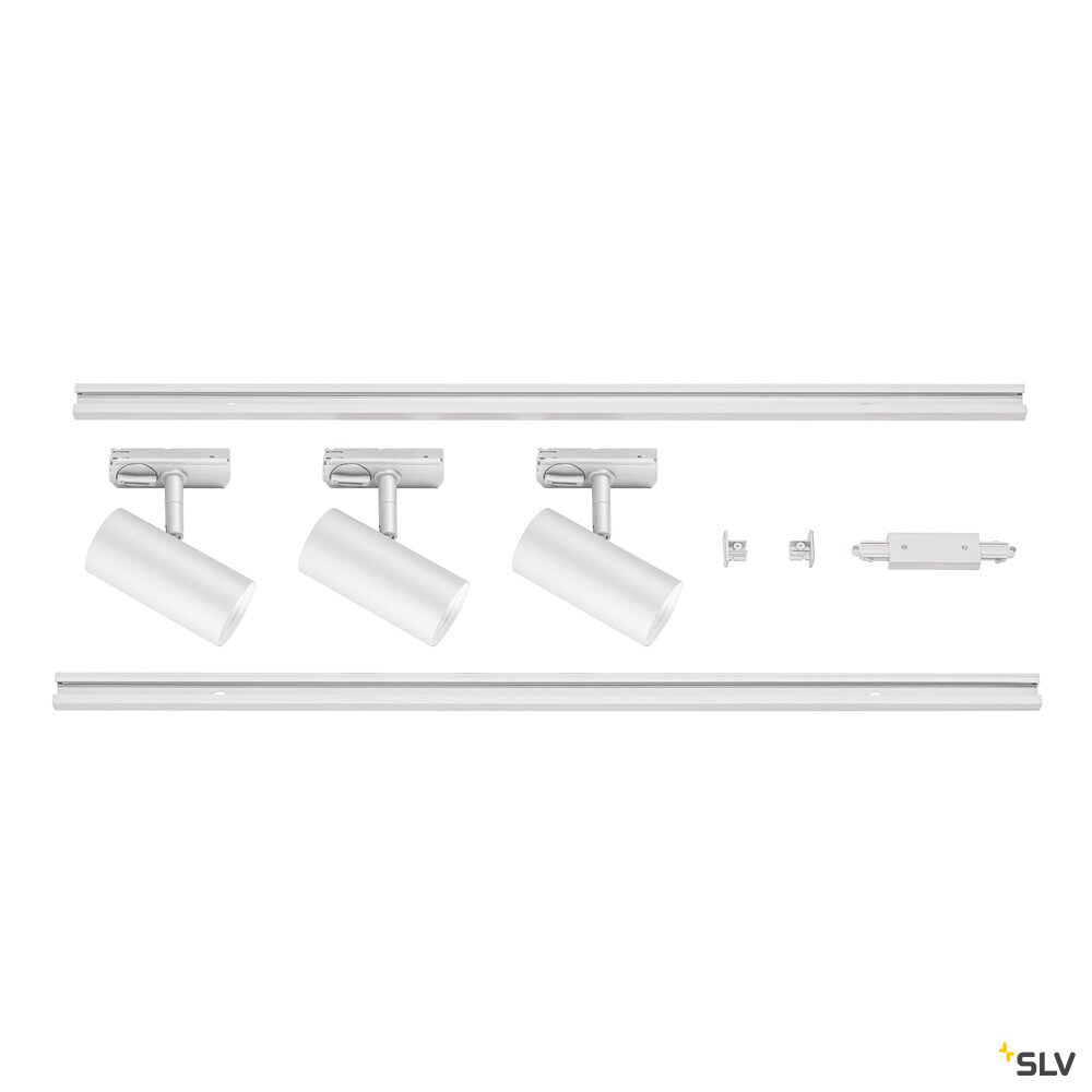 White LED Cylindrical Track SPOT, SLV NOBLO®, 2700K, 19W, trailing-edge phase, 32°,  for Single Circuit White Track Lighting, 1007674